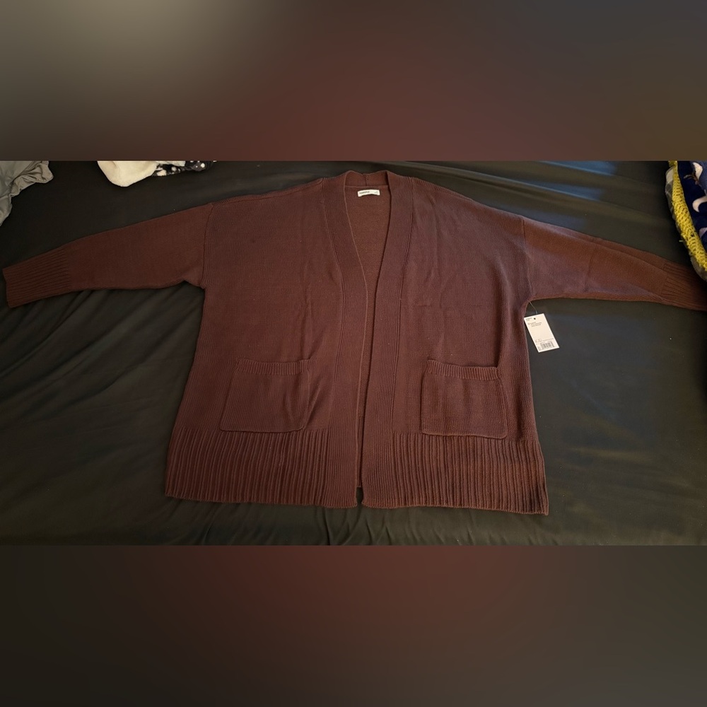 Sonoma Women’s open front longline Cardigan Sweater with pockets in size 1X NWT